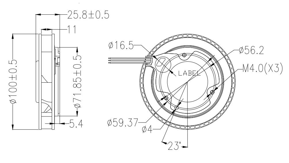 DC Centrifugal Fan YY10025 12V 24V Round Ventilation Fan For Air Cooling(图2)