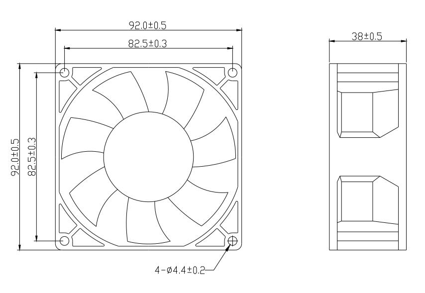 9238 EC Motor Fan 92mm AC 220V Brushless Axial Cooling Fan Industrial Application(图2)
