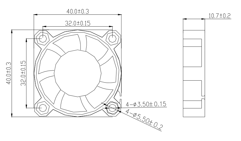 12v dc fan quiet 4010 fan (图2)