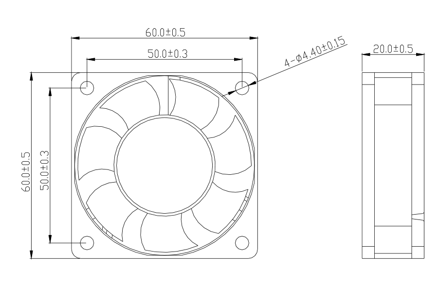 fan cooling 6020 5v 12v dc fan  (图2)