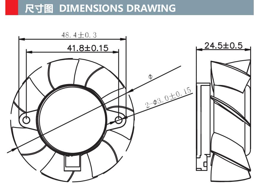 DC 5V 12V 24V 6025mm Frameless Axial Cooling Fan(图1)