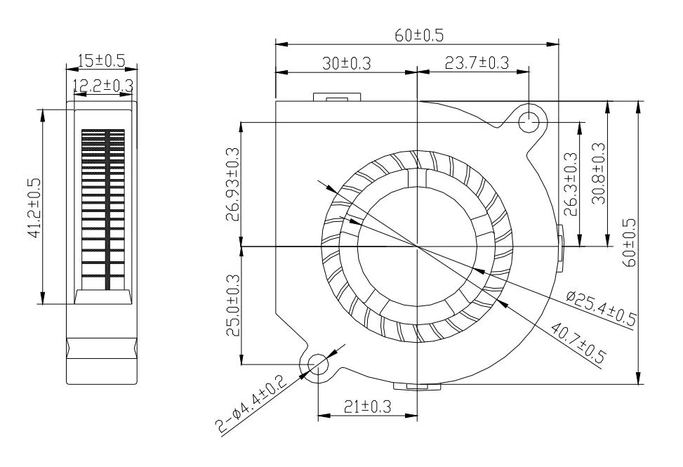 DC Blower fan 60mm x 60mm x 15mm 6015 DC 5V 12V 24V Mini Blower Fan(图1)