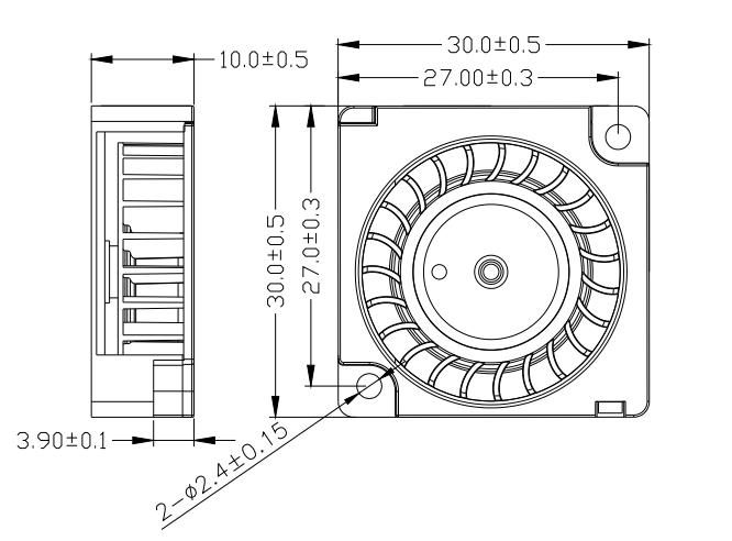DC Blower fan 30mm x 30mm x 10mm 3010 5V DC Mini Blower Fan(图1)