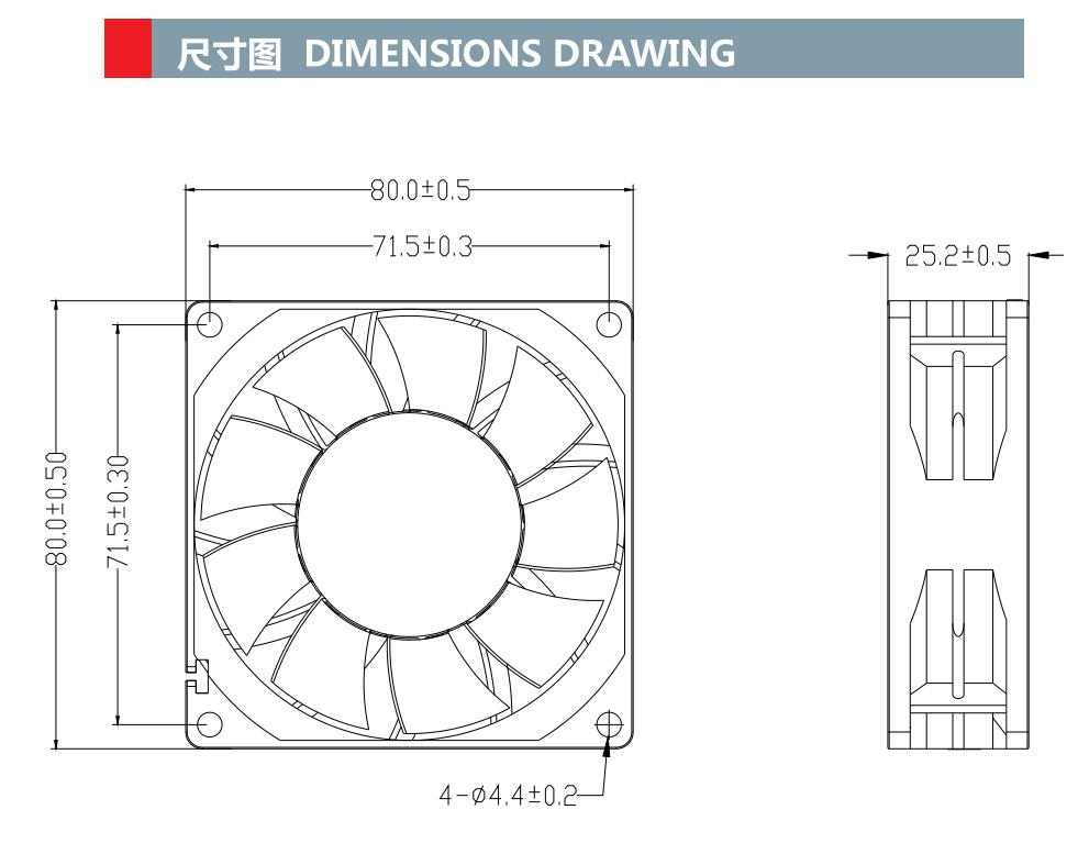 80x80x25mm Industrial Fans Cooling Electric axial flow EC fans(图1)